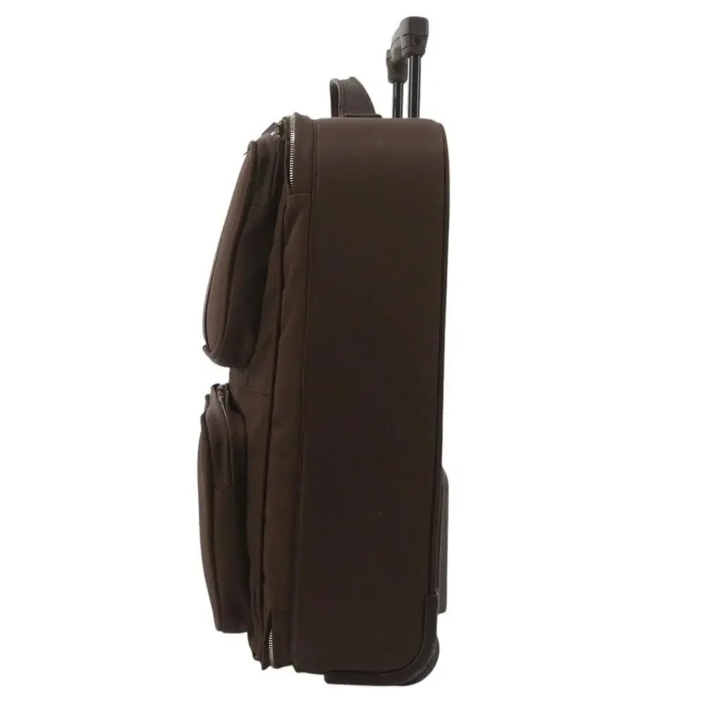 Hermes Vintage Suitcase Carry-On Acapulco Brown Rolling Bag Travel Luggage Rare